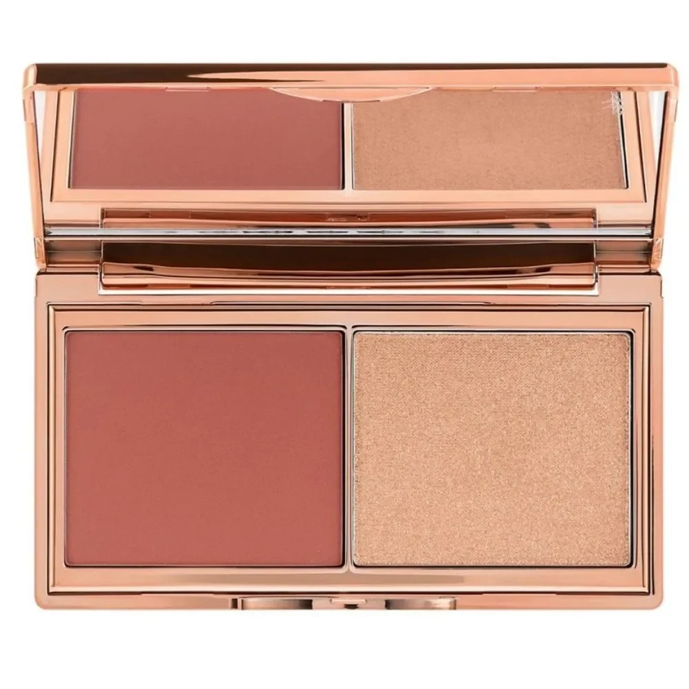 Charlotte Tilbury Blush & Glow Glide Palette with Pink Precision Brush Tan/Dore
